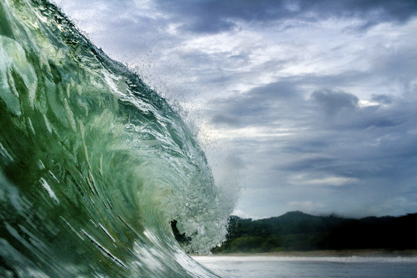 A breaking wave at Playa Gigante, Nicaragua.
