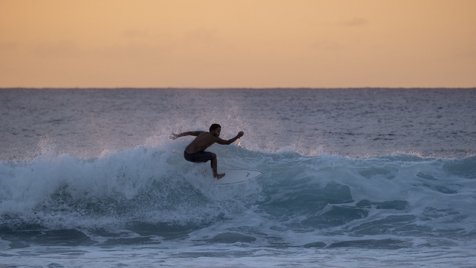 Surfer on a wave in Puerto Rico